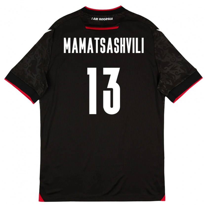 Danxen Dětské Georgia Saba Mamatsashvili #13 Černá Bílá Červená Daleko Hráčské Dresy 26-28 Dres