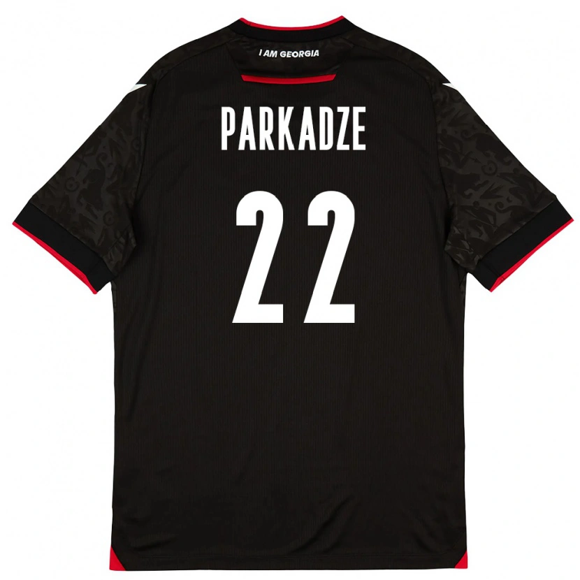 Danxen Dětské Georgia Luka Parkadze #22 Černá Bílá Červená Daleko Hráčské Dresy 26-28 Dres