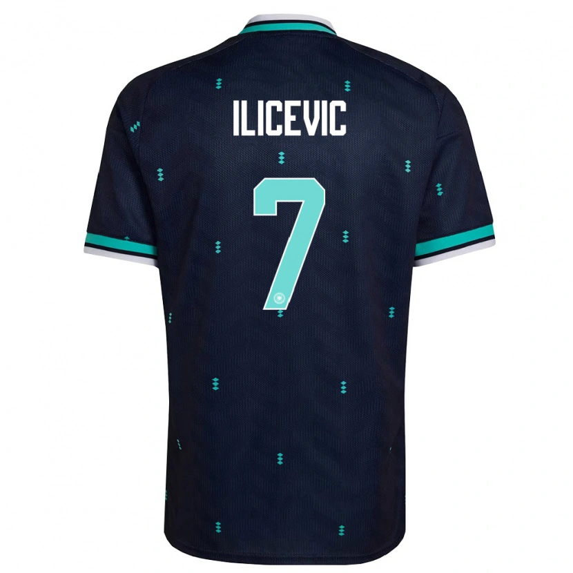 Danxen Dětské Německo Niko Ilicevic #7 Námořnická Nebeská Modrá Bílá Daleko Hráčské Dresy 26-28 Dres