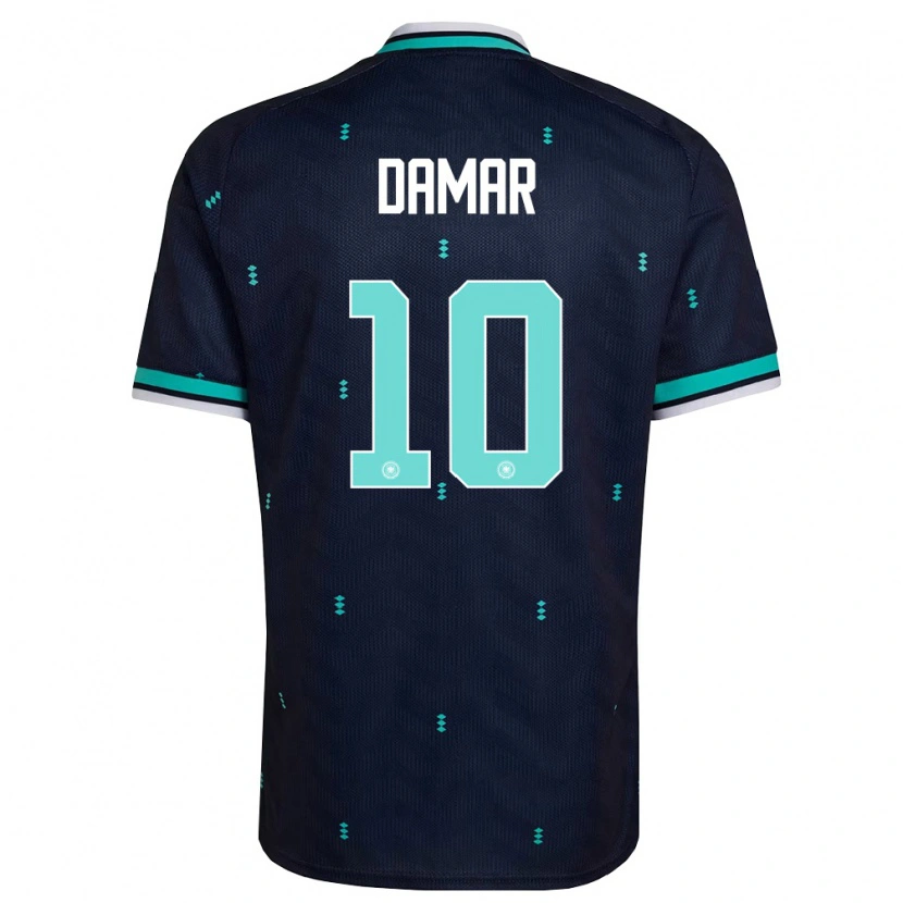Danxen Dětské Německo Muhammed Damar #10 Námořnická Nebeská Modrá Bílá Daleko Hráčské Dresy 26-28 Dres