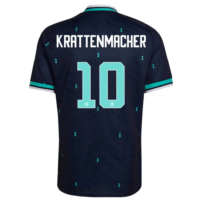 Danxen Dětské Německo Maurice Krattenmacher #10 Námořnická Nebeská Modrá Bílá Daleko Hráčské Dresy 26-28 Dres