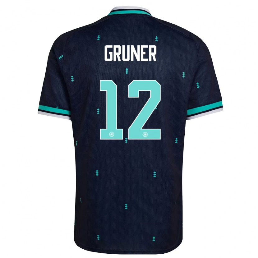 Danxen Dětské Německo Paul Gruner #12 Námořnická Nebeská Modrá Bílá Daleko Hráčské Dresy 26-28 Dres
