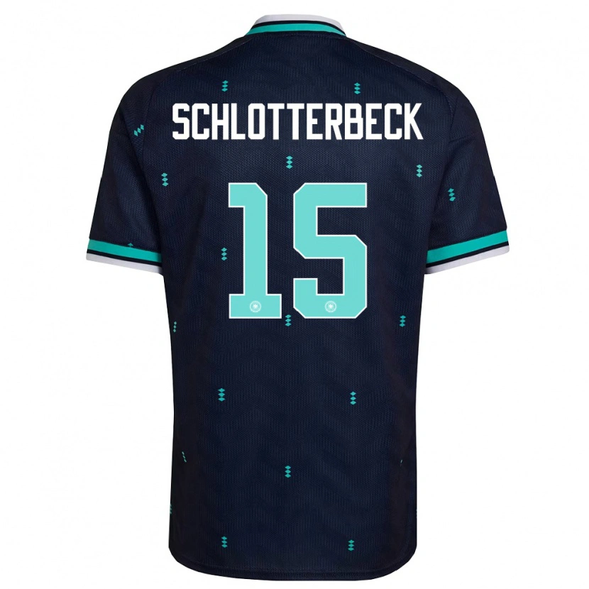 Danxen Dětské Německo Nico Schlotterbeck #15 Námořnická Nebeská Modrá Bílá Daleko Hráčské Dresy 26-28 Dres