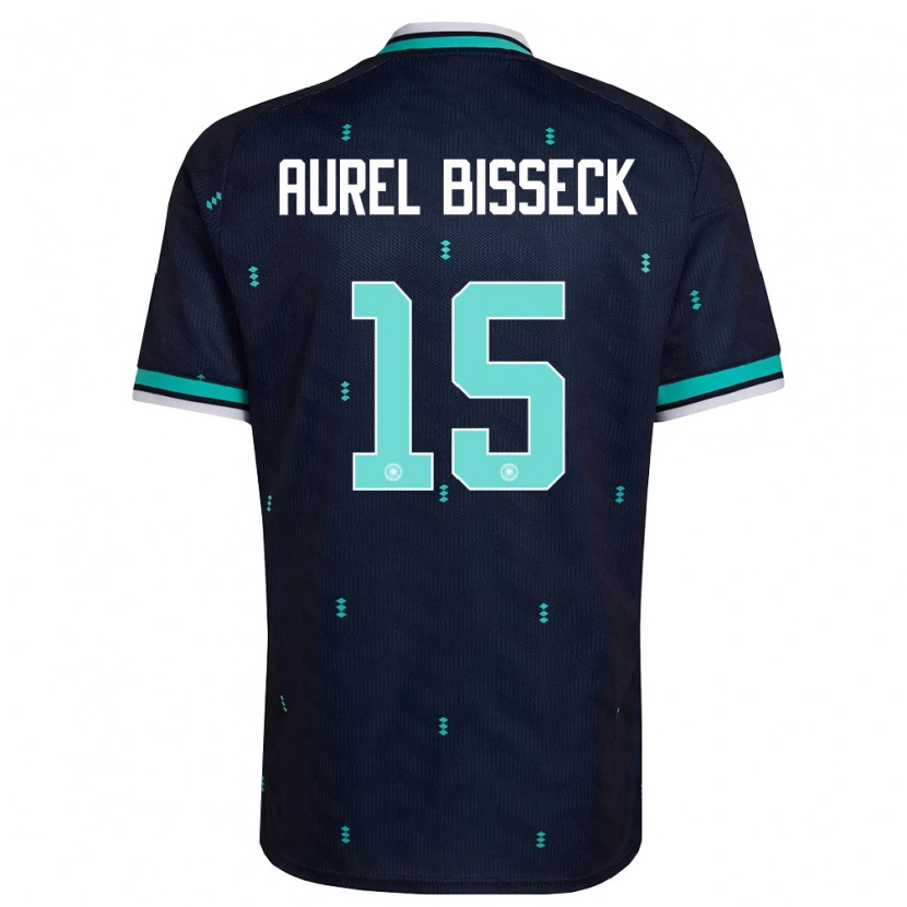 Danxen Dětské Německo Yann Aurel Bisseck #15 Námořnická Nebeská Modrá Bílá Daleko Hráčské Dresy 26-28 Dres