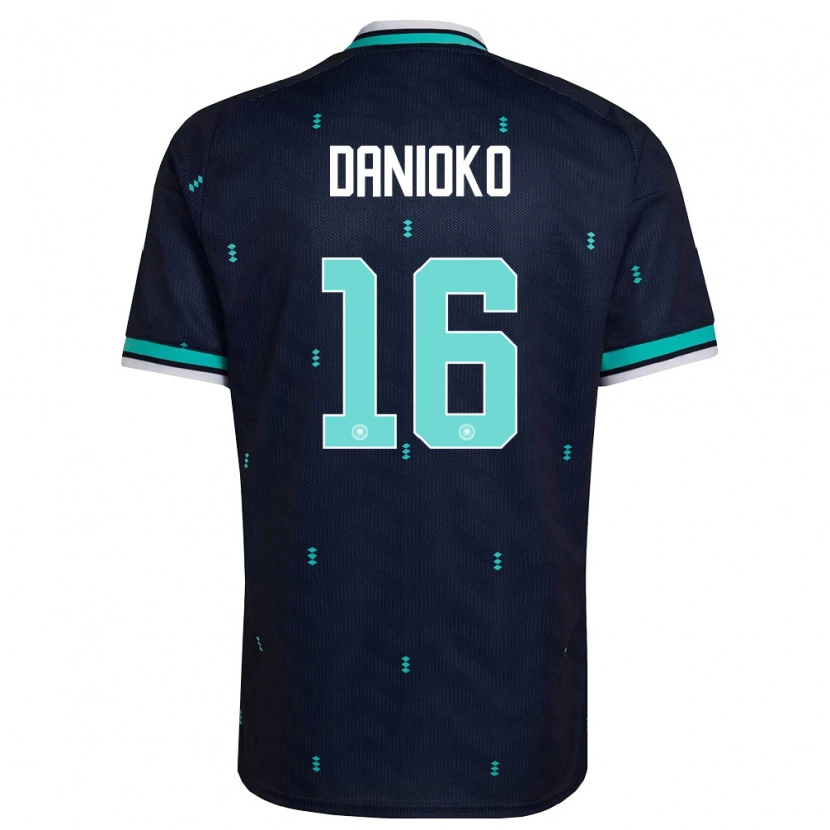 Danxen Dětské Německo Leeron Danioko #16 Námořnická Nebeská Modrá Bílá Daleko Hráčské Dresy 26-28 Dres
