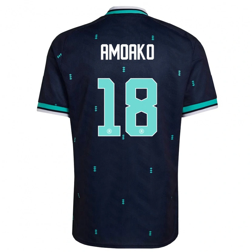 Danxen Dětské Německo Kofi Amoako #18 Námořnická Nebeská Modrá Bílá Daleko Hráčské Dresy 26-28 Dres