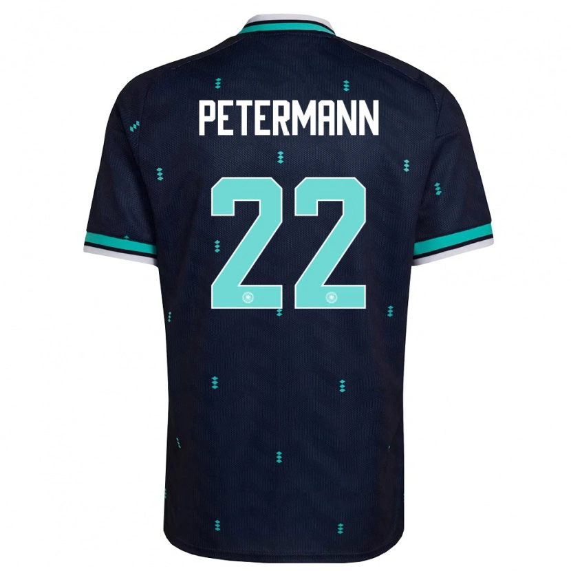 Danxen Dětské Německo Lena Petermann #22 Námořnická Nebeská Modrá Bílá Daleko Hráčské Dresy 26-28 Dres