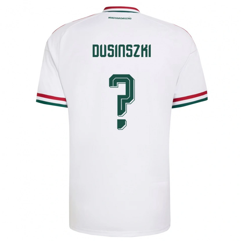 Danxen Dětské Maďarsko Szabolcs Dusinszki #0 Bílá Červená Zelená Daleko Hráčské Dresy 26-28 Dres
