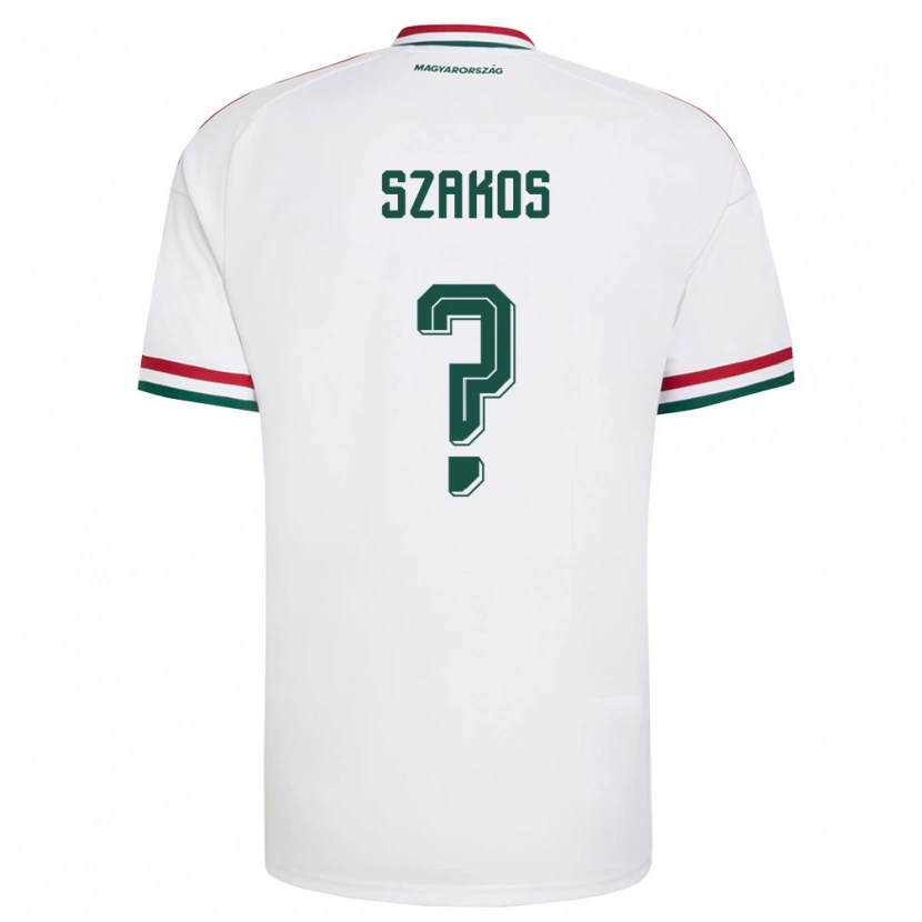 Danxen Dětské Maďarsko Bence Szakos #0 Bílá Červená Zelená Daleko Hráčské Dresy 26-28 Dres