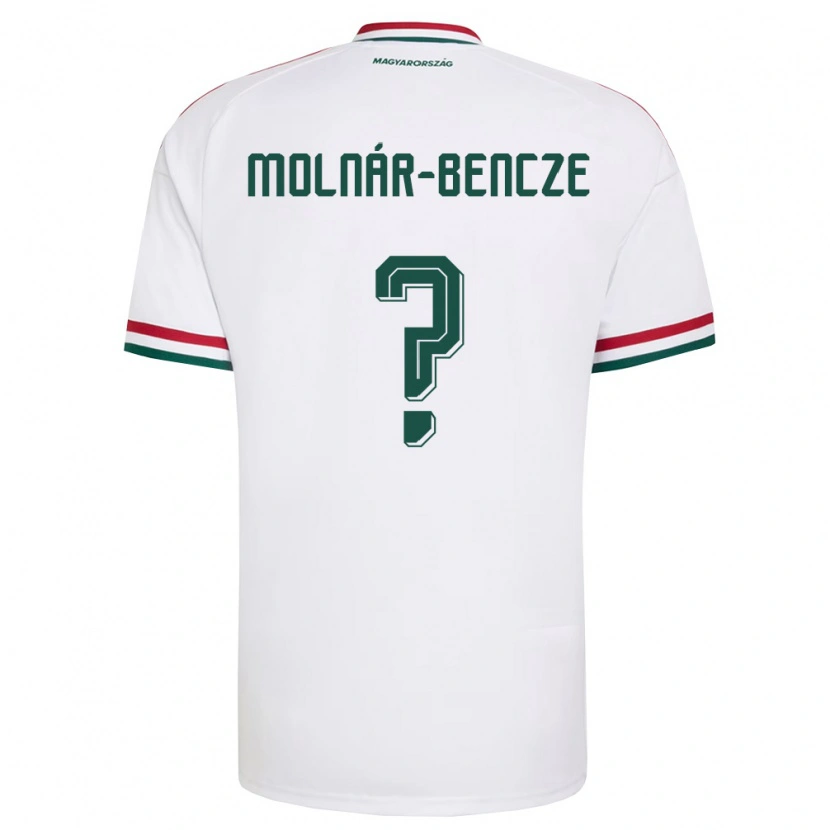 Danxen Dětské Maďarsko Zsombor Molnár-Bencze #0 Bílá Červená Zelená Daleko Hráčské Dresy 26-28 Dres