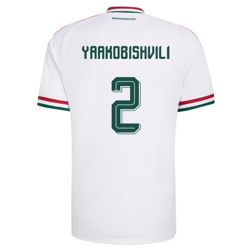 Danxen Dětské Maďarsko Antal Yaakobishvili #2 Bílá Červená Zelená Daleko Hráčské Dresy 26-28 Dres