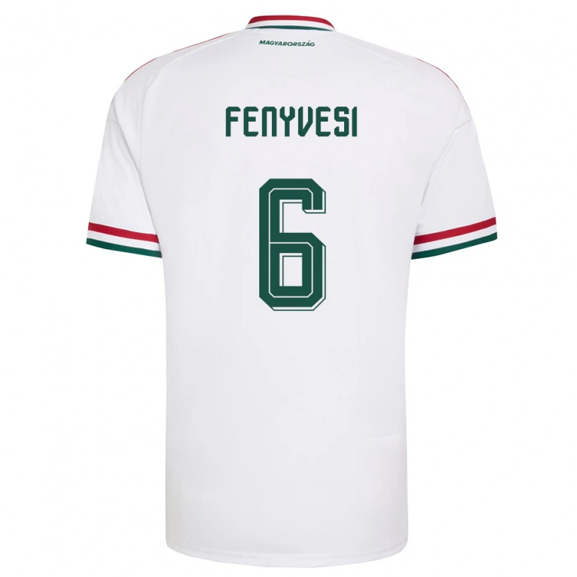 Danxen Dětské Maďarsko Evelin Fenyvesi #6 Bílá Červená Zelená Daleko Hráčské Dresy 26-28 Dres