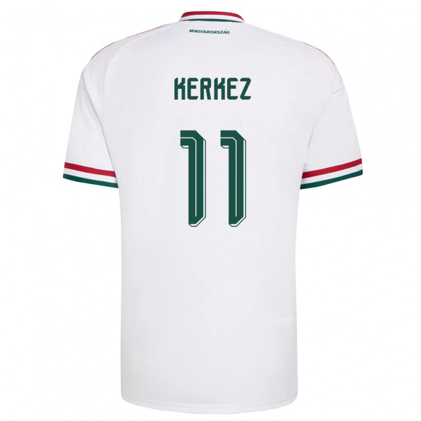 Danxen Dětské Maďarsko Milos Kerkez #11 Bílá Červená Zelená Daleko Hráčské Dresy 26-28 Dres