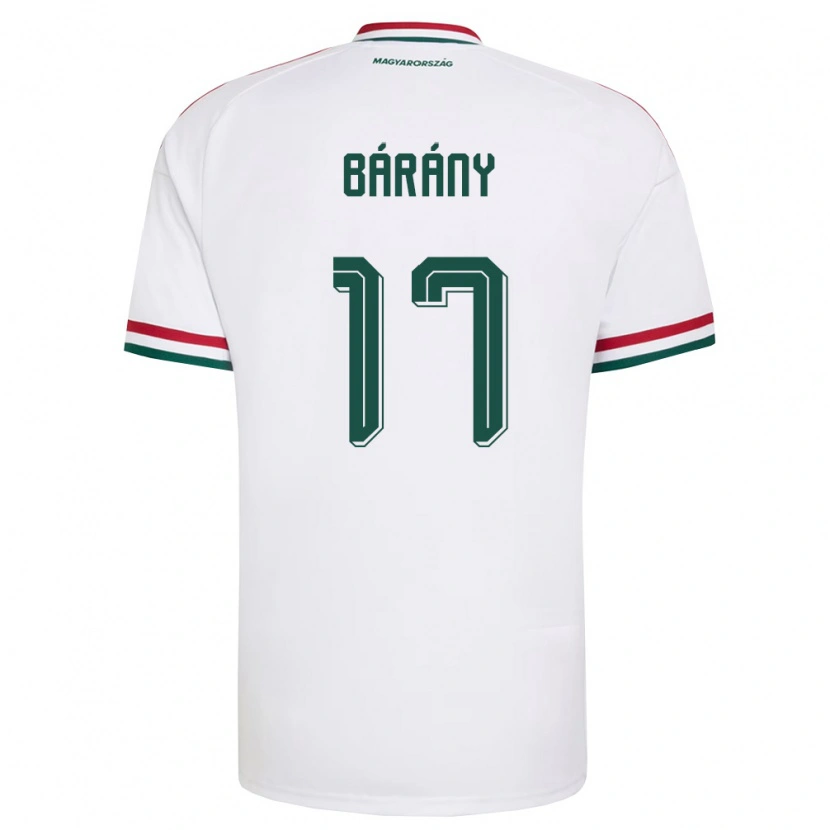 Danxen Dětské Maďarsko Donát Bárány #17 Bílá Červená Zelená Daleko Hráčské Dresy 26-28 Dres