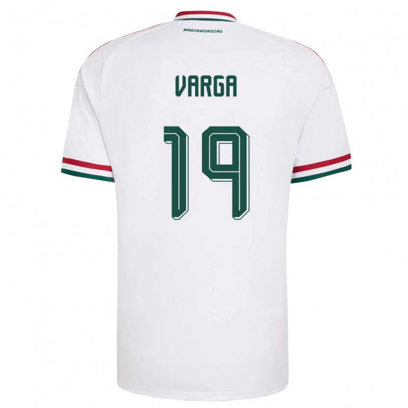 Danxen Dětské Maďarsko Barnabás Varga #19 Bílá Červená Zelená Daleko Hráčské Dresy 26-28 Dres
