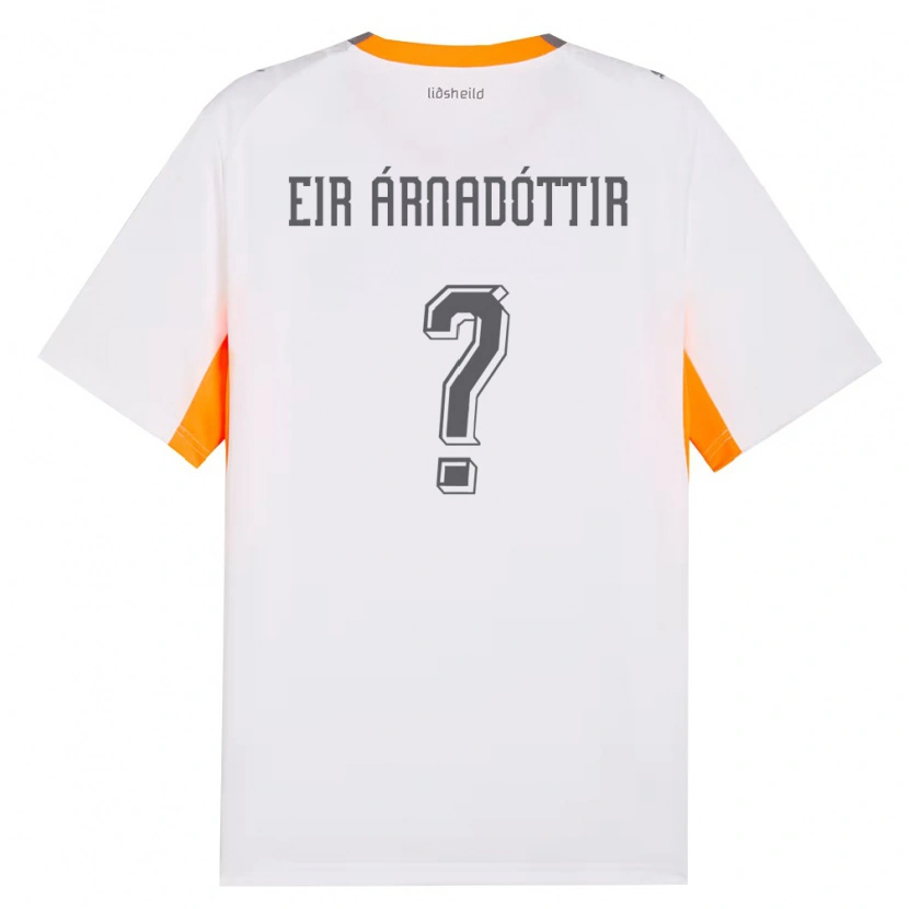 Danxen Dětské Island Ásta Eir Árnadóttir #0 Bílá Oranžová Šedá Daleko Hráčské Dresy 26-28 Dres