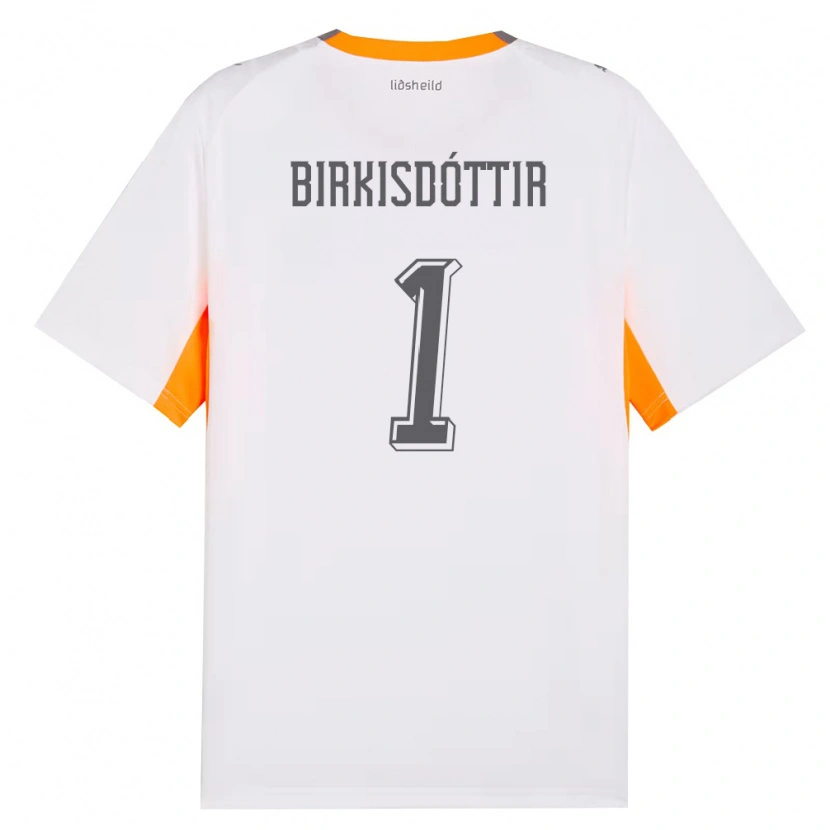 Danxen Dětské Island Fanney Inga Birkisdóttir #1 Bílá Oranžová Šedá Daleko Hráčské Dresy 26-28 Dres