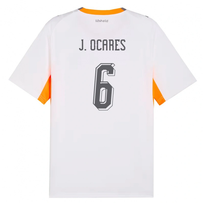 Danxen Dětské Island Jakob Ocares Kristjánsson #6 Bílá Oranžová Šedá Daleko Hráčské Dresy 26-28 Dres