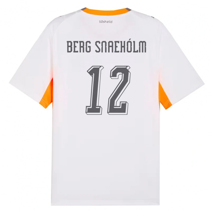 Danxen Dětské Island Gylfi Berg Snaehólm #12 Bílá Oranžová Šedá Daleko Hráčské Dresy 26-28 Dres