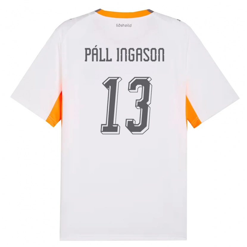 Danxen Dětské Island Sverrir Páll Ingason #13 Bílá Oranžová Šedá Daleko Hráčské Dresy 26-28 Dres
