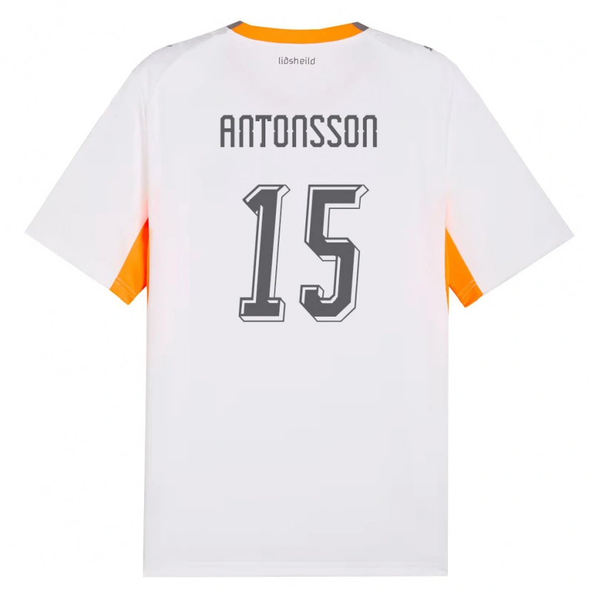 Danxen Dětské Island Thorsteinn Antonsson #15 Bílá Oranžová Šedá Daleko Hráčské Dresy 26-28 Dres