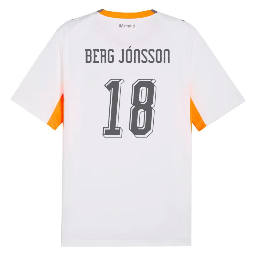Danxen Dětské Island Dadi Berg Jónsson #18 Bílá Oranžová Šedá Daleko Hráčské Dresy 26-28 Dres