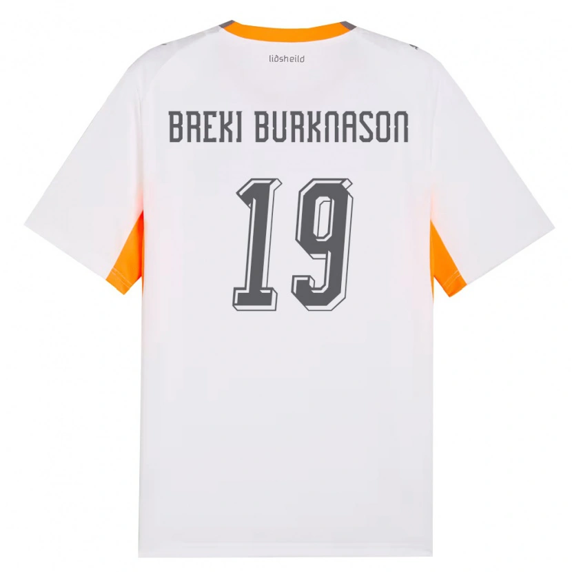 Danxen Dětské Island Birnir Breki Burknason #19 Bílá Oranžová Šedá Daleko Hráčské Dresy 26-28 Dres