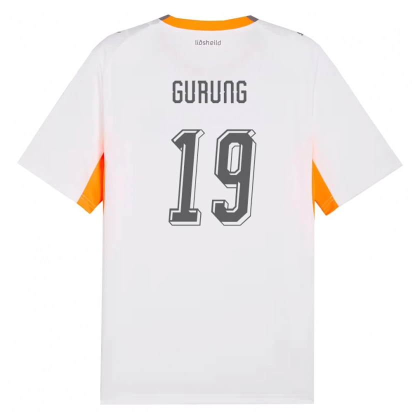 Danxen Dětské Island Karan Gurung #19 Bílá Oranžová Šedá Daleko Hráčské Dresy 26-28 Dres