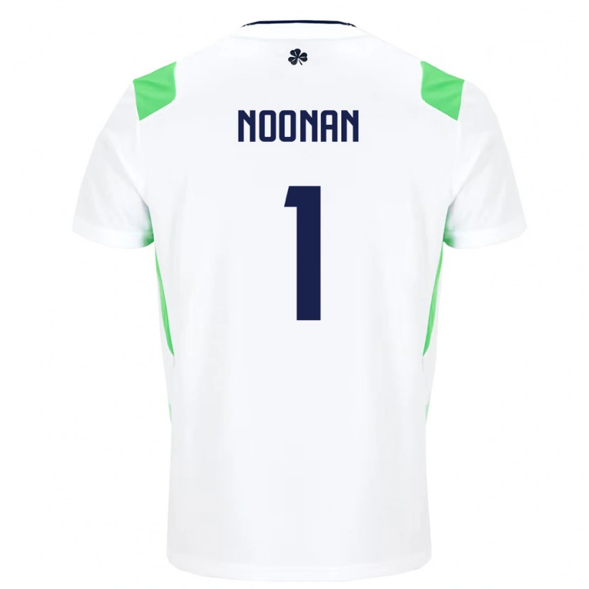 Danxen Dětské Irsko Alex Noonan #1 Bílá Světle Zelená Daleko Hráčské Dresy 26-28 Dres