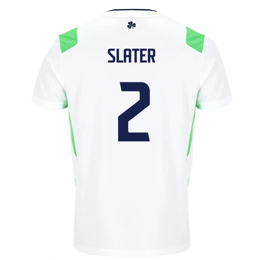 Danxen Dětské Irsko Jacob Slater #2 Bílá Světle Zelená Daleko Hráčské Dresy 26-28 Dres
