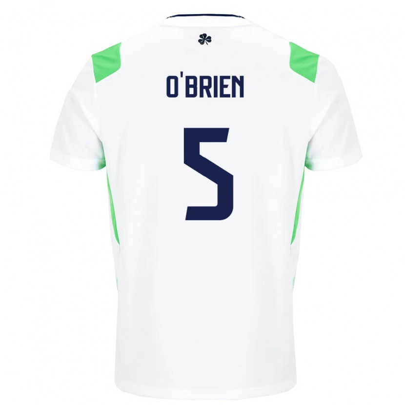 Danxen Dětské Irsko Jake O'brien #5 Bílá Světle Zelená Daleko Hráčské Dresy 26-28 Dres