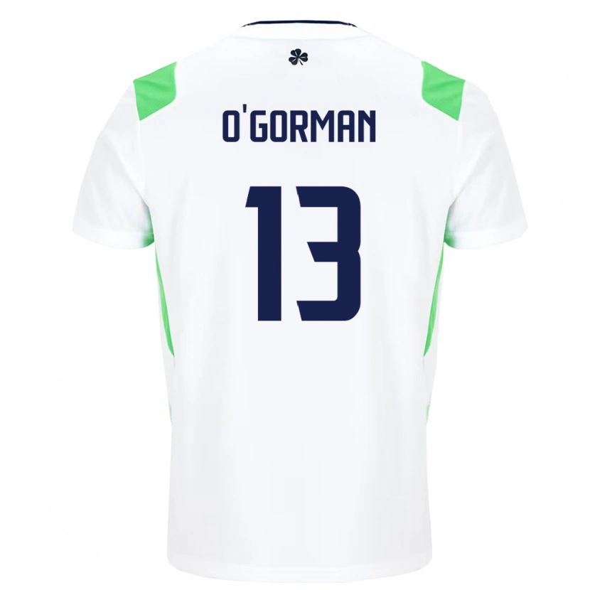 Danxen Dětské Irsko Áine O'gorman #13 Bílá Světle Zelená Daleko Hráčské Dresy 26-28 Dres