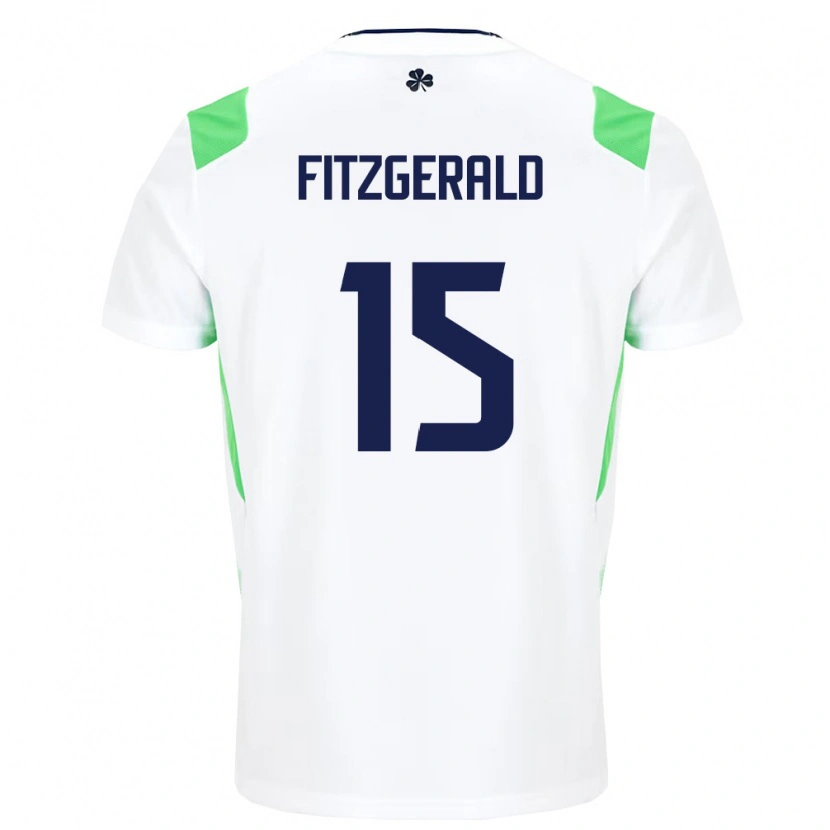 Danxen Dětské Irsko Kyle Fitzgerald #15 Bílá Světle Zelená Daleko Hráčské Dresy 26-28 Dres