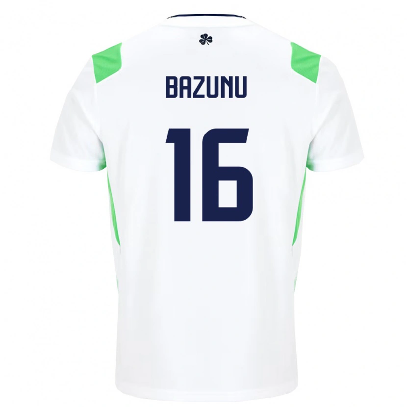 Danxen Dětské Irsko Gavin Bazunu #16 Bílá Světle Zelená Daleko Hráčské Dresy 26-28 Dres