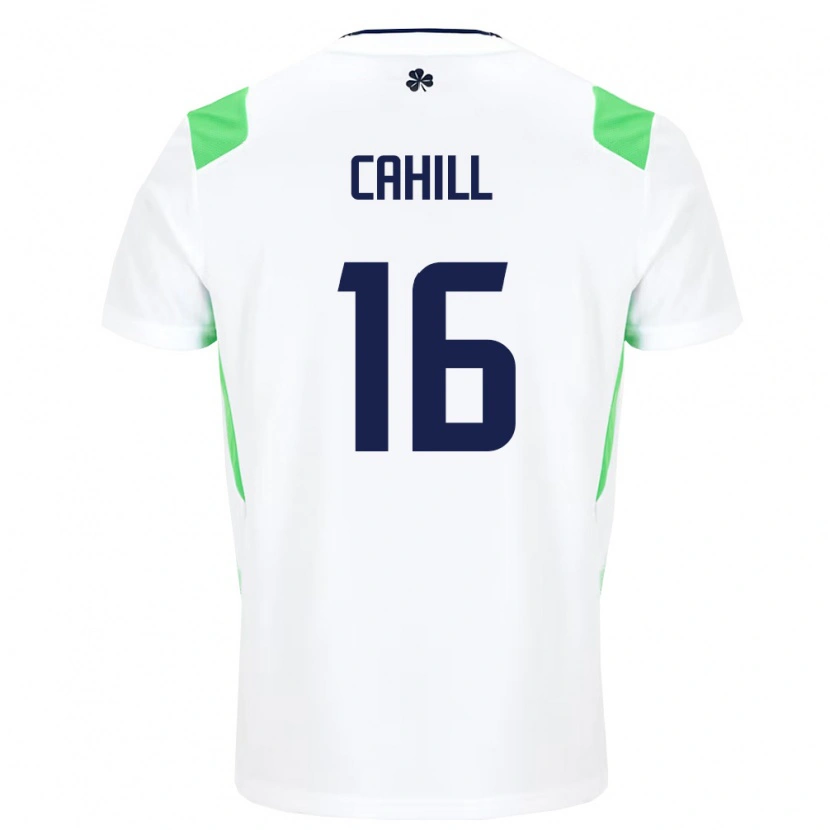 Danxen Dětské Irsko Killian Cahill #16 Bílá Světle Zelená Daleko Hráčské Dresy 26-28 Dres