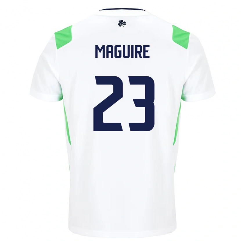 Danxen Dětské Irsko Aaron Maguire #23 Bílá Světle Zelená Daleko Hráčské Dresy 26-28 Dres