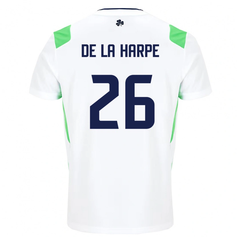 Danxen Dětské Irsko Deborah-Anne De La Harpe #26 Bílá Světle Zelená Daleko Hráčské Dresy 26-28 Dres