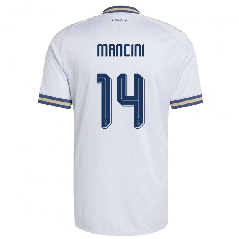 Danxen Dětské Itálie Gianluca Mancini #14 Smetanová Námořnická Zlatá Daleko Hráčské Dresy 26-28 Dres