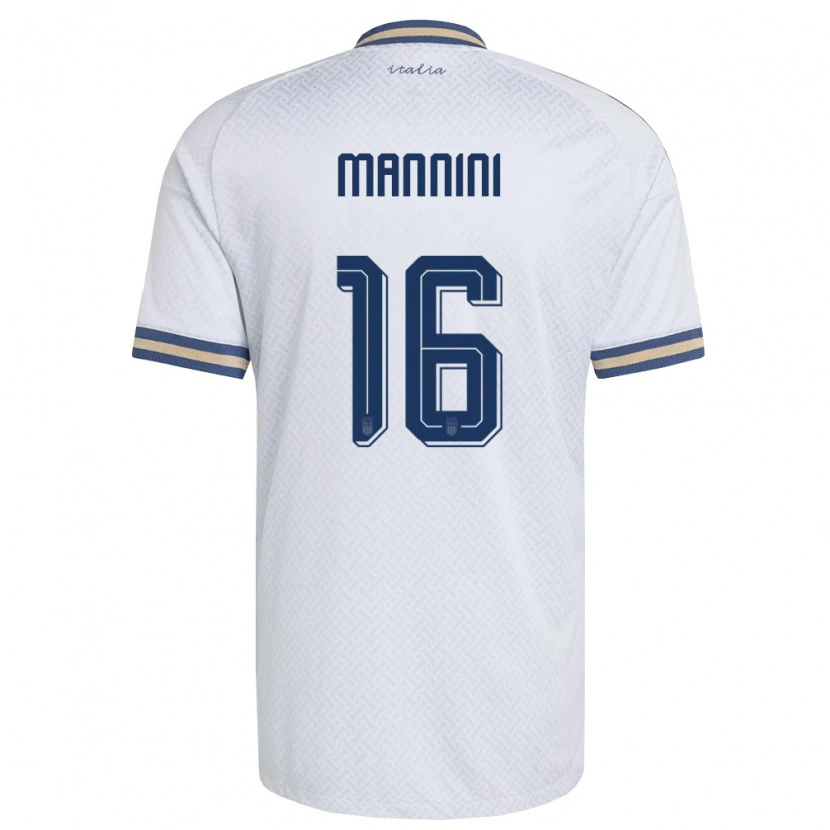 Danxen Dětské Itálie Mattia Mannini #16 Smetanová Námořnická Zlatá Daleko Hráčské Dresy 26-28 Dres