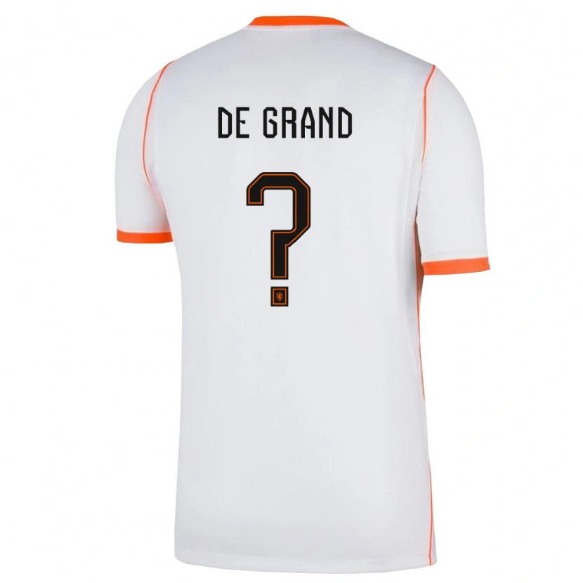 Danxen Dětské Nizozemsko Sam De Grand #0 Bílá Oranžová Daleko Hráčské Dresy 26-28 Dres