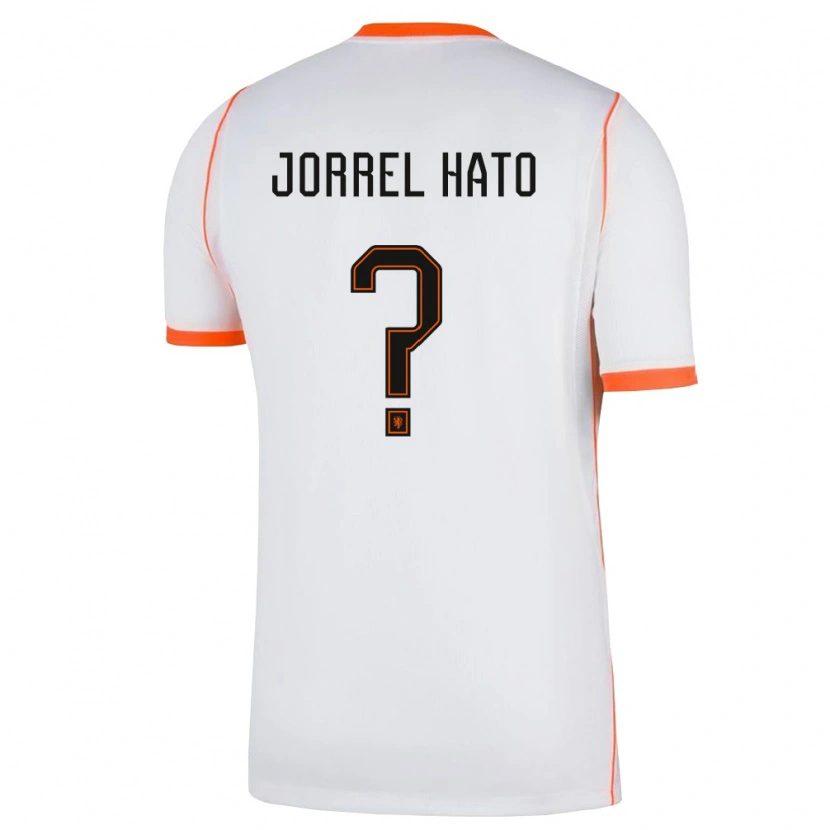 Danxen Dětské Nizozemsko Jorrel Hato #0 Bílá Oranžová Daleko Hráčské Dresy 26-28 Dres