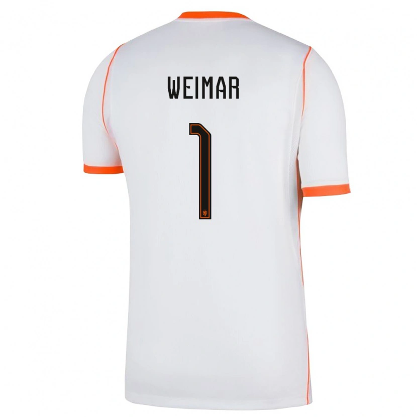Danxen Dětské Nizozemsko Jacintha Weimar #1 Bílá Oranžová Daleko Hráčské Dresy 26-28 Dres