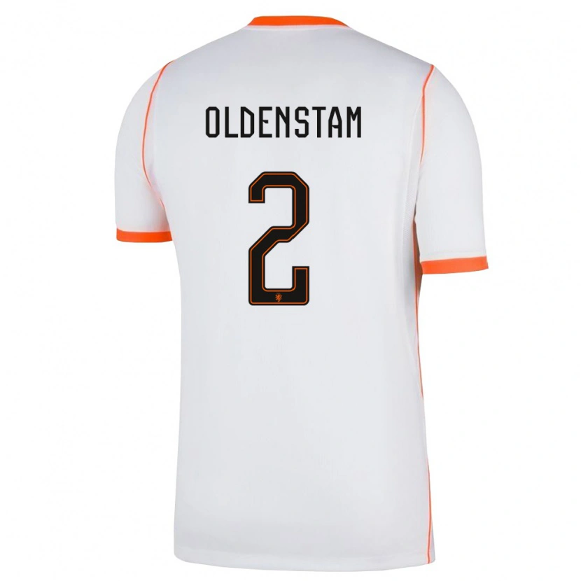 Danxen Dětské Nizozemsko Lyfe Oldenstam #2 Bílá Oranžová Daleko Hráčské Dresy 26-28 Dres
