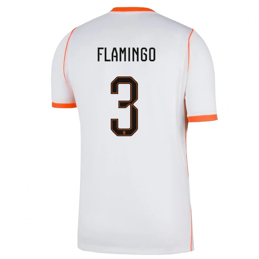 Danxen Dětské Nizozemsko Ryan Flamingo #3 Bílá Oranžová Daleko Hráčské Dresy 26-28 Dres