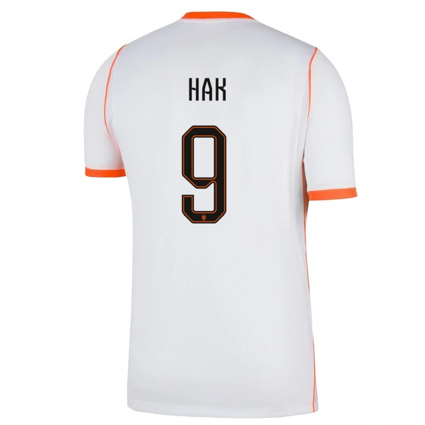 Danxen Dětské Nizozemsko Xavi Hak #9 Bílá Oranžová Daleko Hráčské Dresy 26-28 Dres