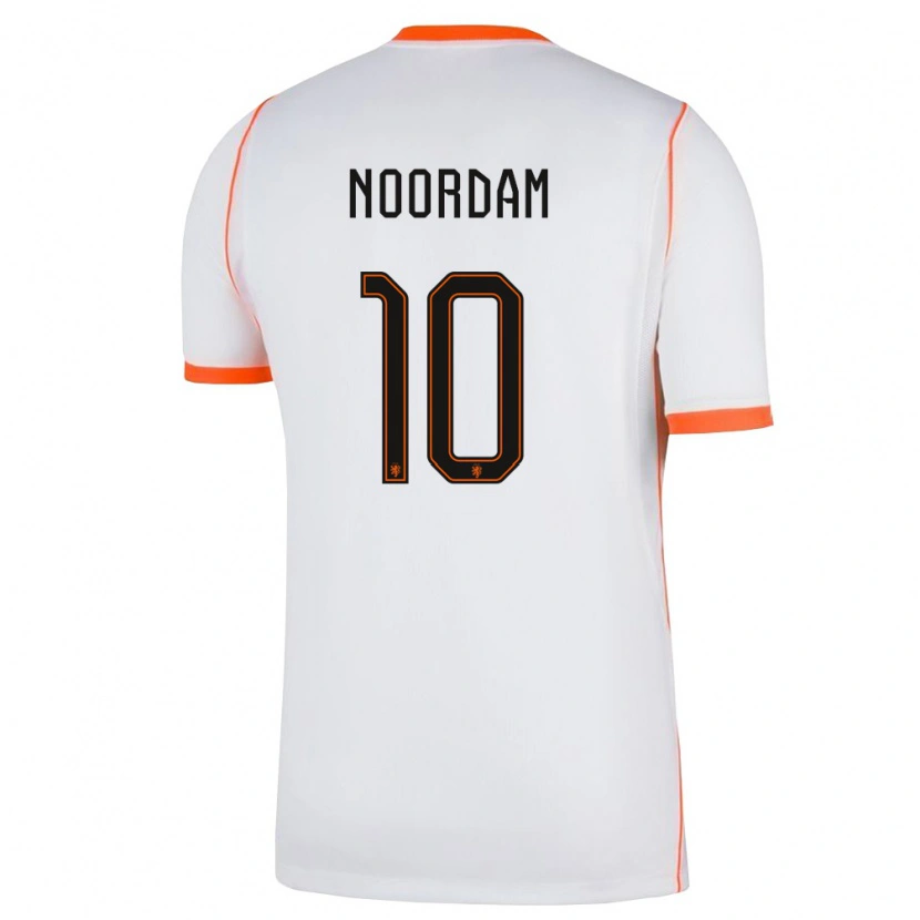 Danxen Dětské Nizozemsko Nadine Noordam #10 Bílá Oranžová Daleko Hráčské Dresy 26-28 Dres