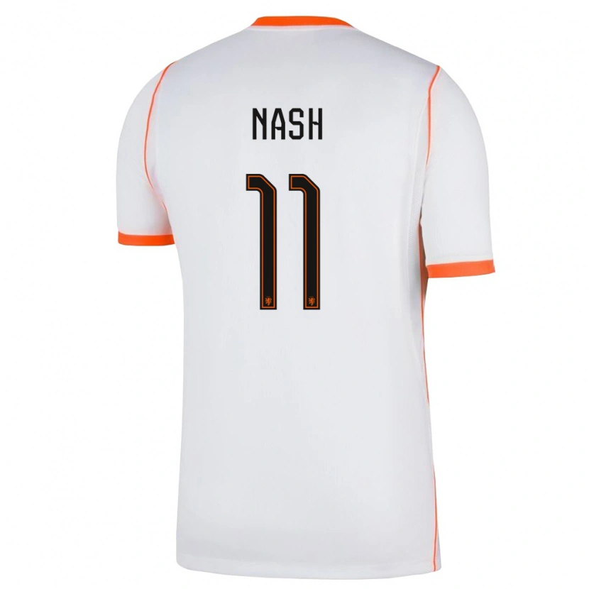 Danxen Dětské Nizozemsko Pharell Nash #11 Bílá Oranžová Daleko Hráčské Dresy 26-28 Dres