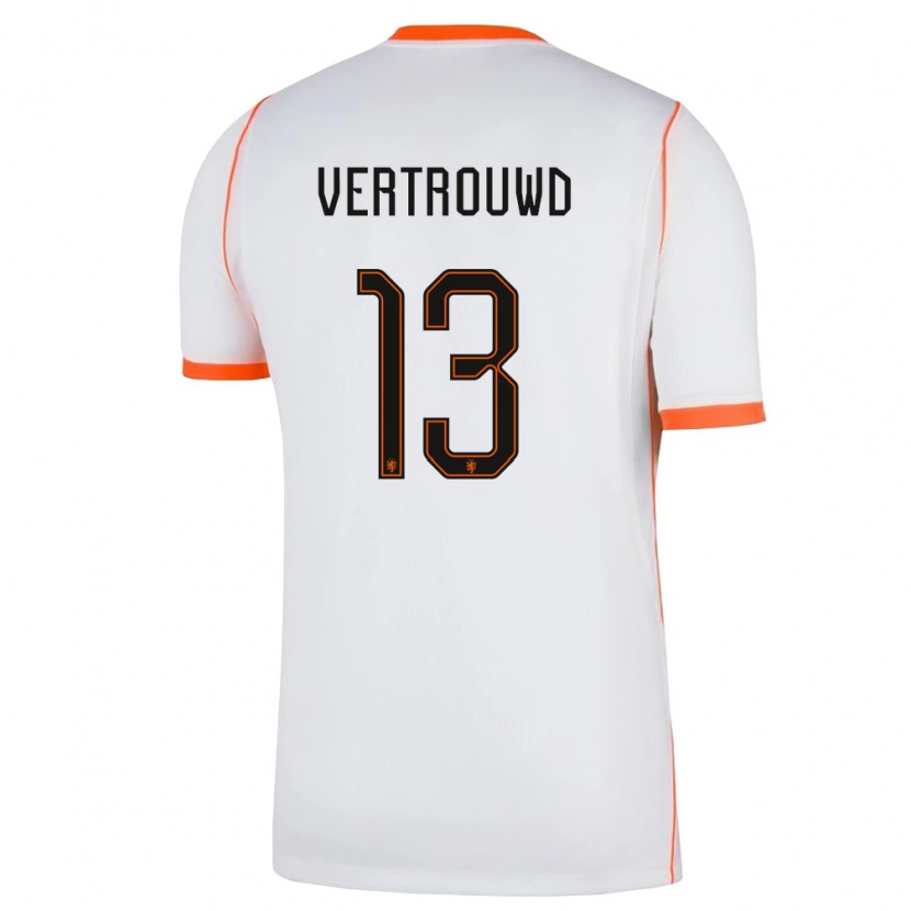 Danxen Dětské Nizozemsko Jozhua Vertrouwd #13 Bílá Oranžová Daleko Hráčské Dresy 26-28 Dres