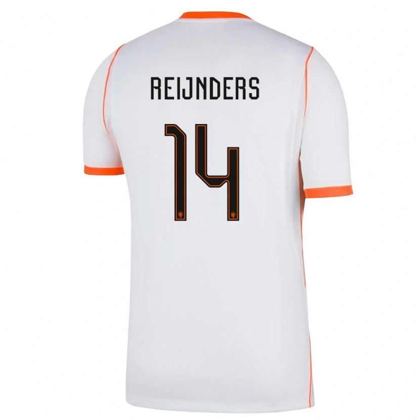 Danxen Dětské Nizozemsko Tijjani Reijnders #14 Bílá Oranžová Daleko Hráčské Dresy 26-28 Dres
