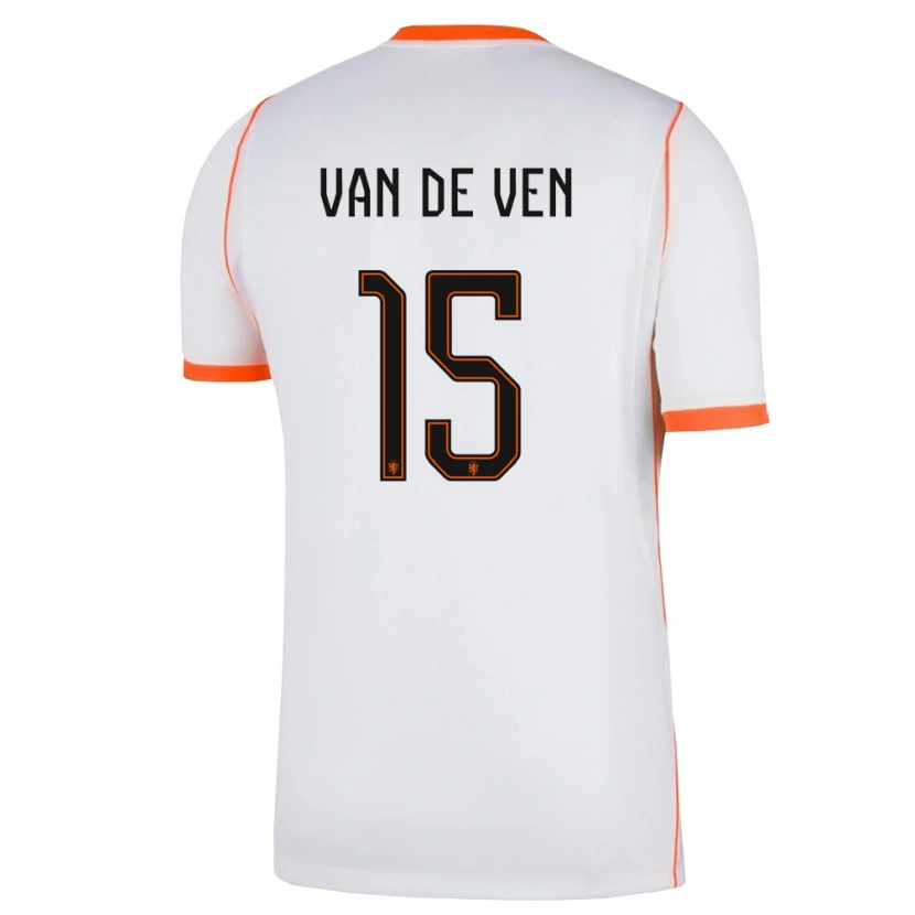 Danxen Dětské Nizozemsko Micky Van De Ven #15 Bílá Oranžová Daleko Hráčské Dresy 26-28 Dres